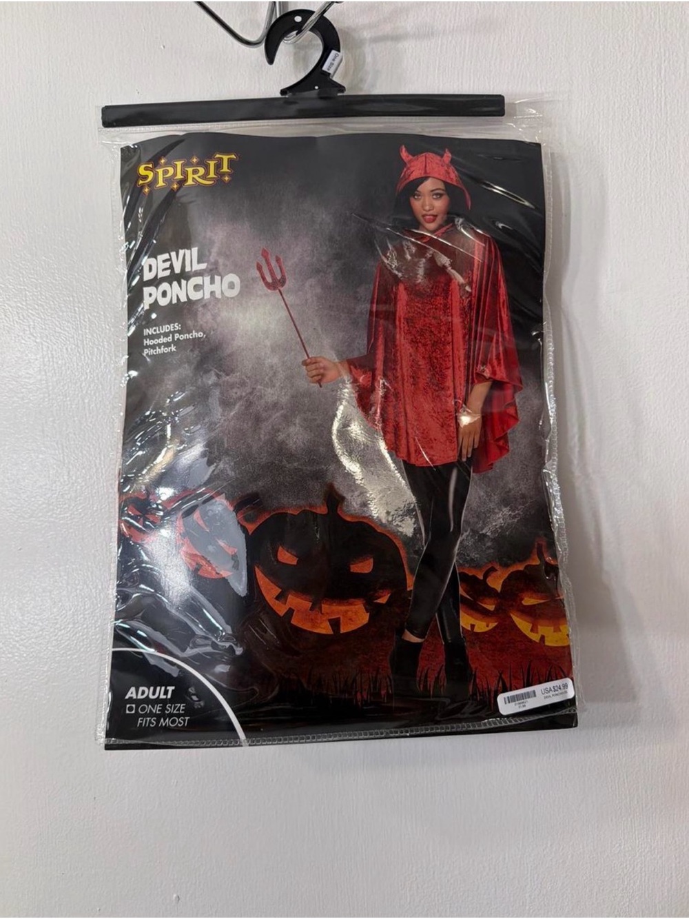 Spirit Devil Poncho Costume - Red